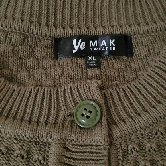 YEMAK Women's Cute Cropped Daily Cardigan Sweater Vintage Inspired Size XL - Picture 2 of 7